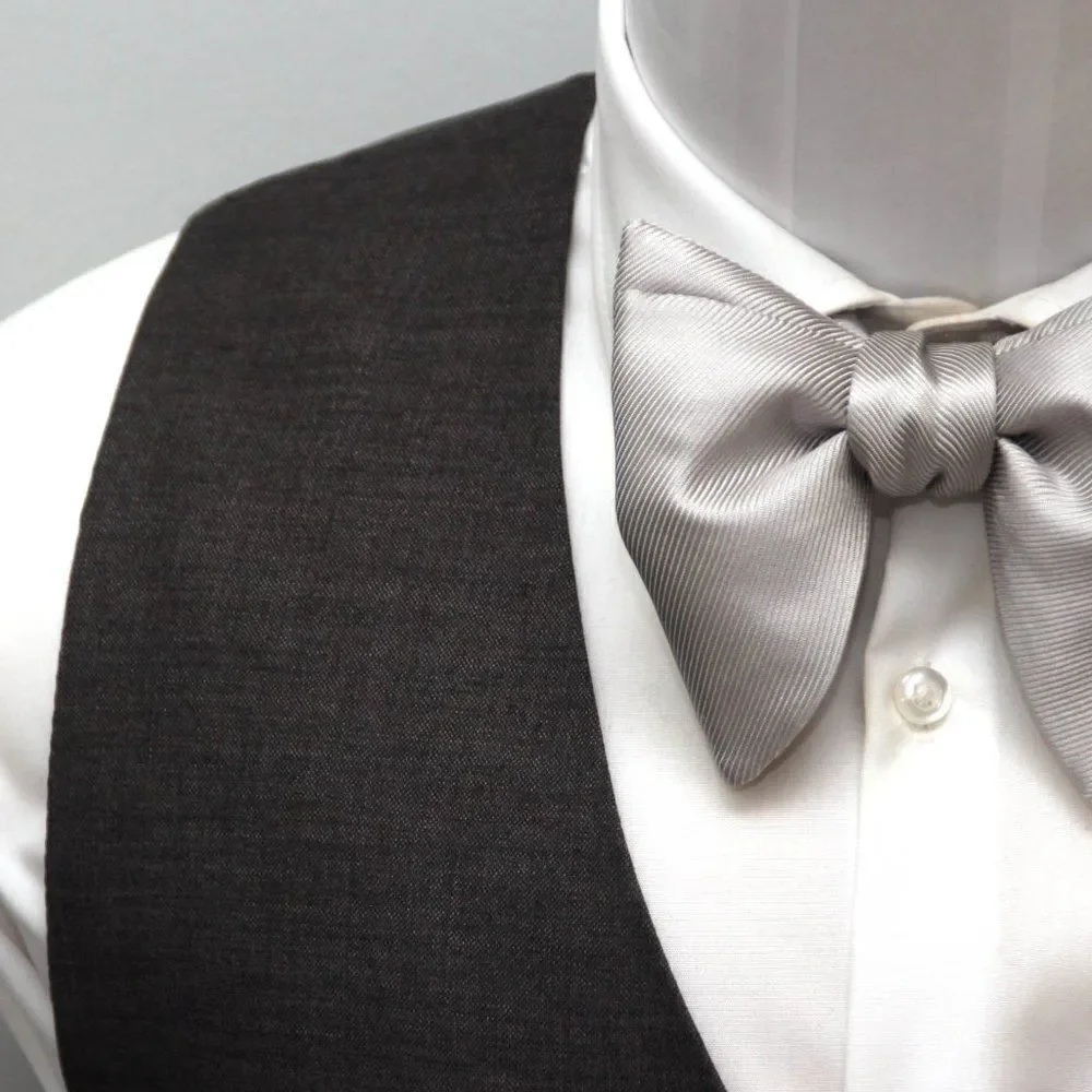 Men's‎ Self tied Bow Tie Big Butterfly Bow tie Light Grey